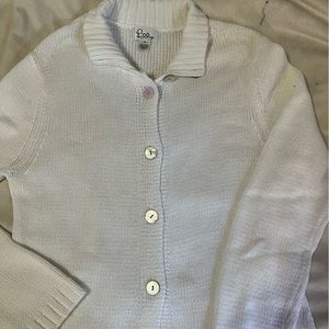 Lilly Pulitzer white label white cardigan size M